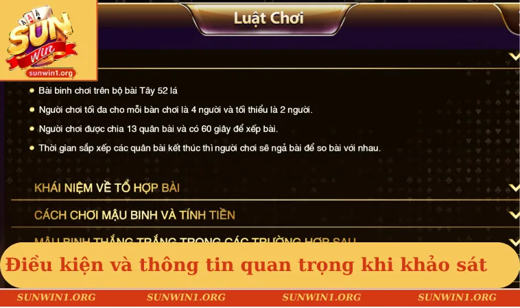 Khuyến mãi SUNWIN 3 Điều kiện và thông tin quan trọng cần tham khảo trước khi tham gia