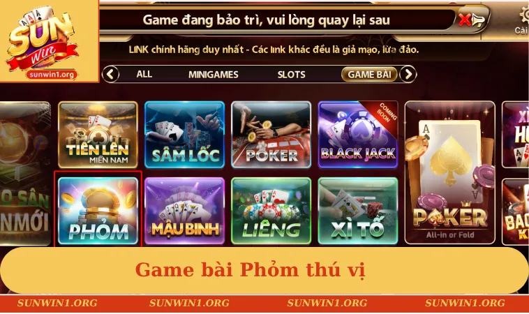 Game bài Phỏm thú vị