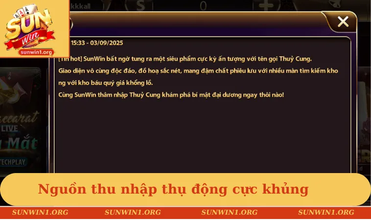 Đại lý SUNWIN 1 Nguồn thu nhập thụ động cực khủng với hoa hồng tới 50%