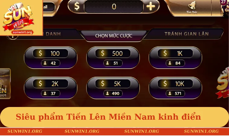 Siêu phẩm Tiến Lên Miền Nam kinh điển